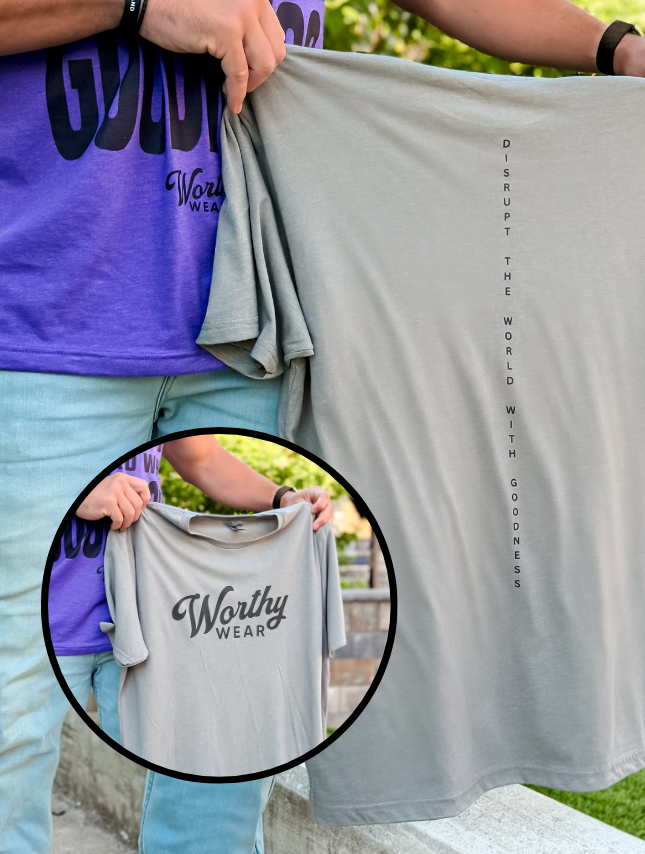 Worthy Disrupt Tee - Stone Grey