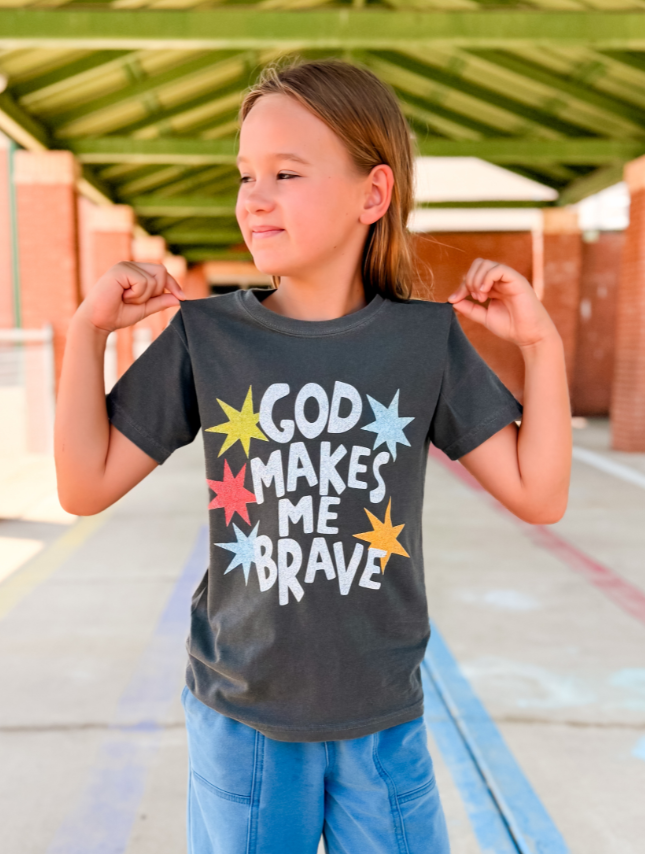 God Makes Me Brave - Youth Tee