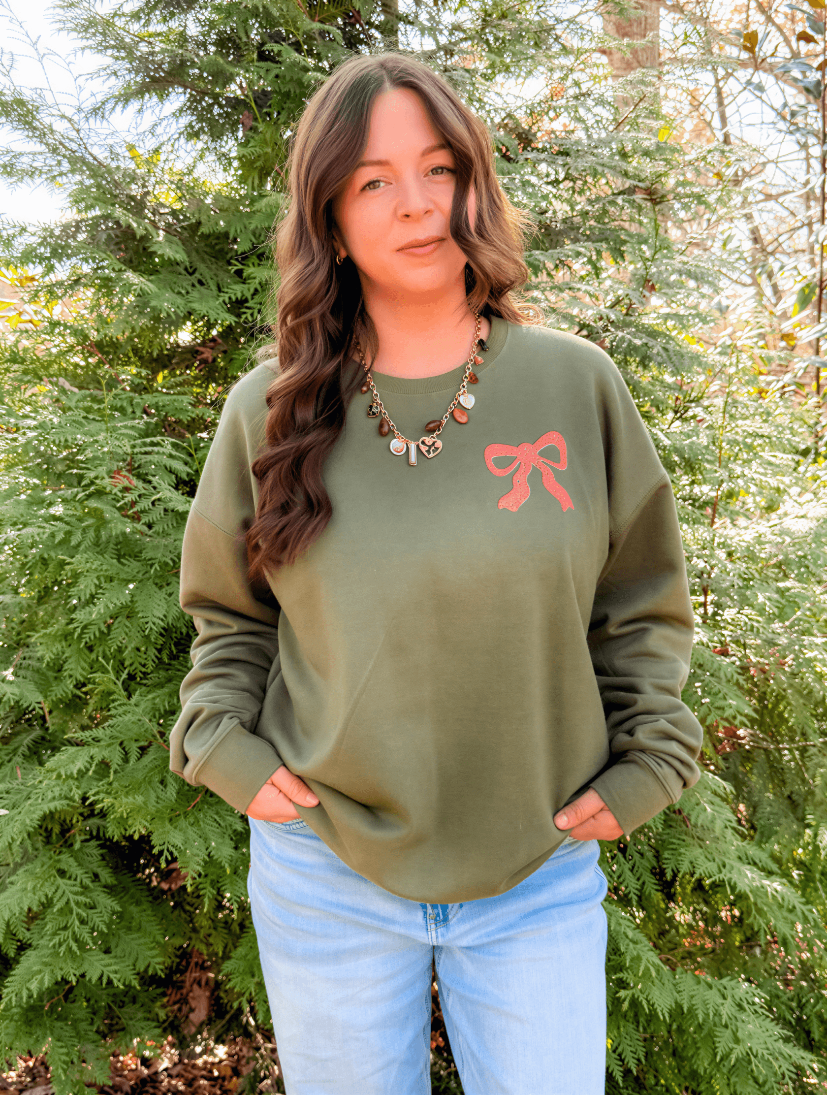 model wearing Be Still Winter Edition Sweatshirt