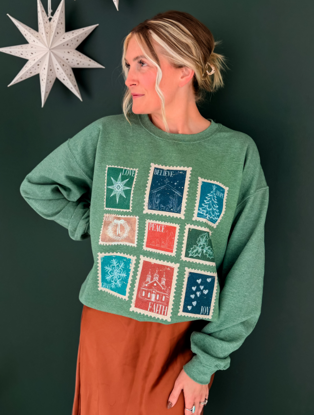 Christmas Stamps Sweatshirt