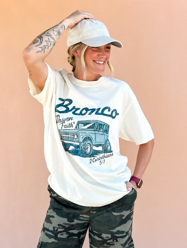 Driven By Faith Bronco Tee