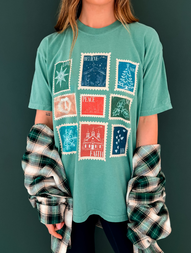 Christmas Stamps Tee