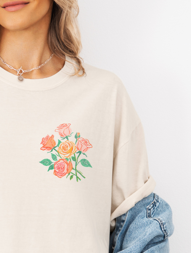 He Walks With Me Front & Back Tee