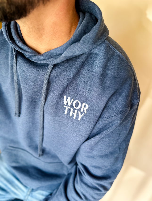 Worthy Embroidered Hoodie - Navy