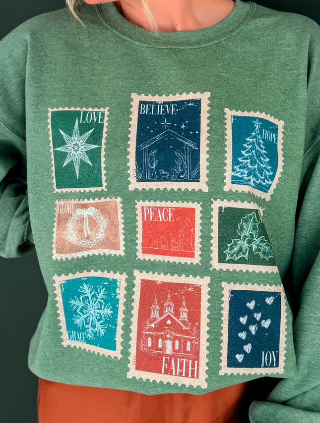 Christmas Stamps Sweatshirt