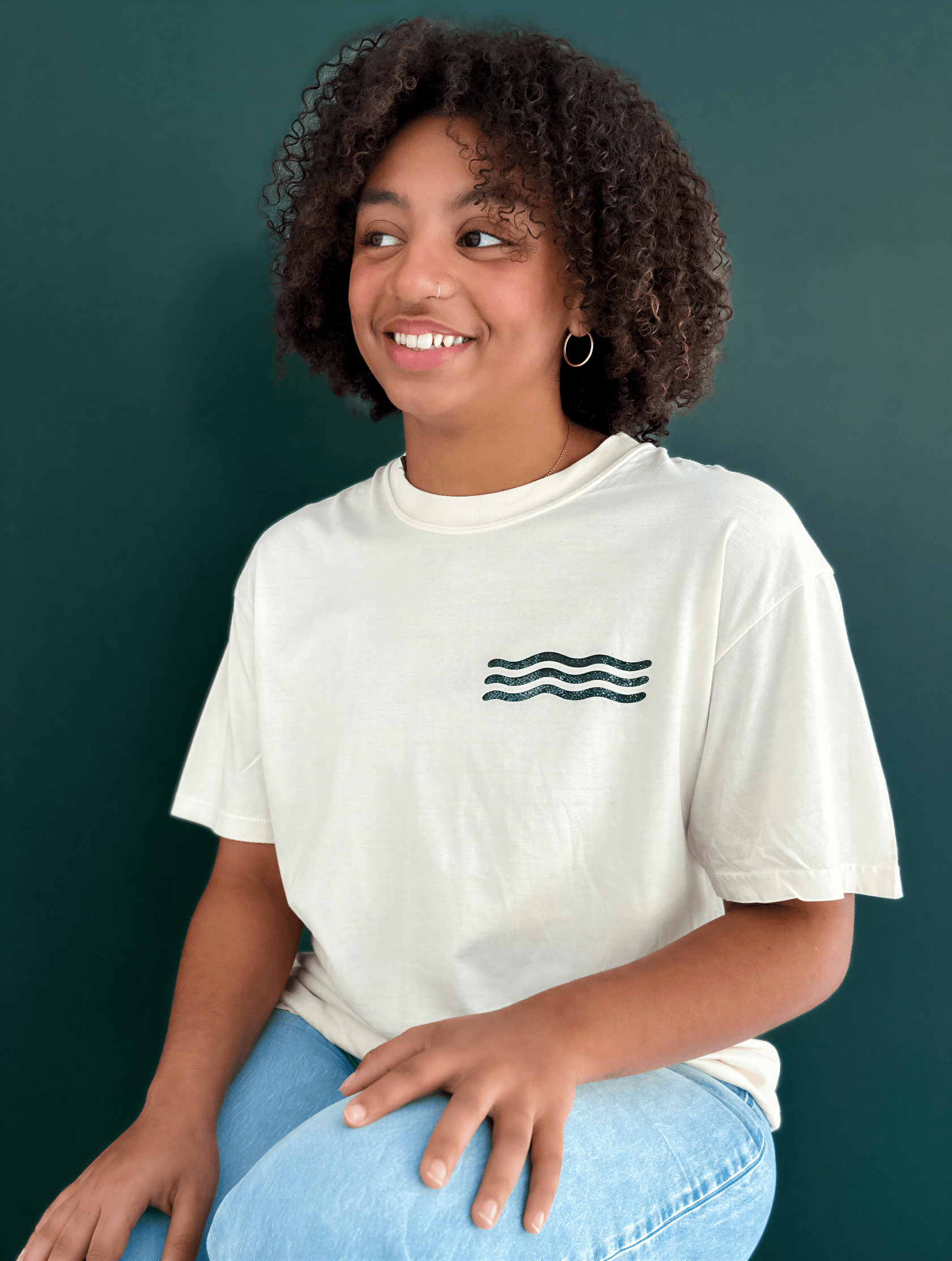 model wearing Be Still - Fall Edition Tee