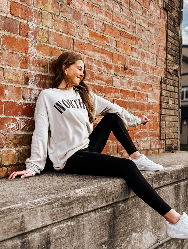 Worthy Wear Brand Sweatshirt - Sand