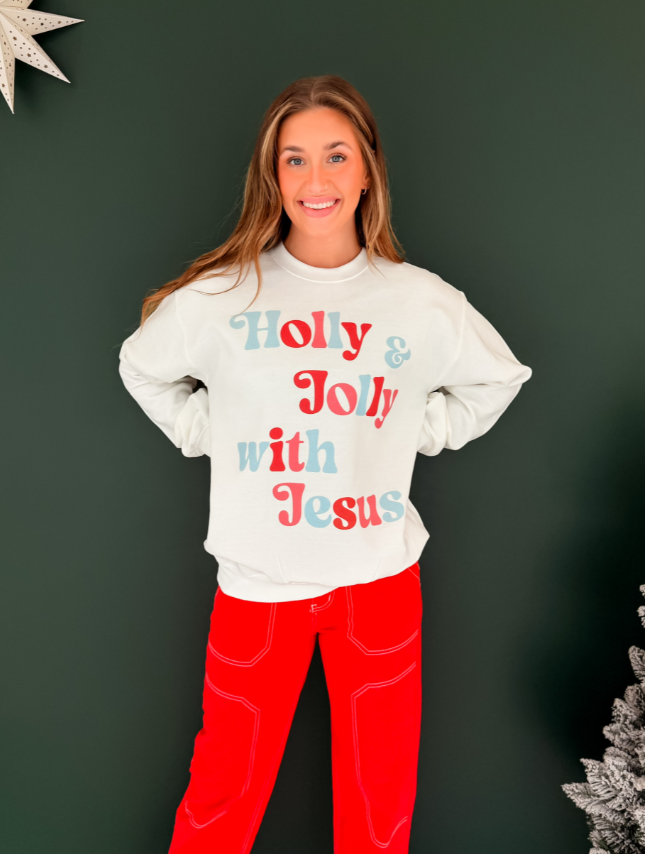 Holly Jolly with Jesus Sweatshirt