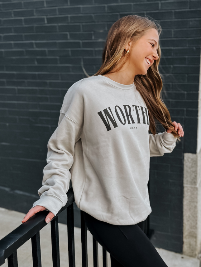 Worthy Wear Brand Sweatshirt - Sand