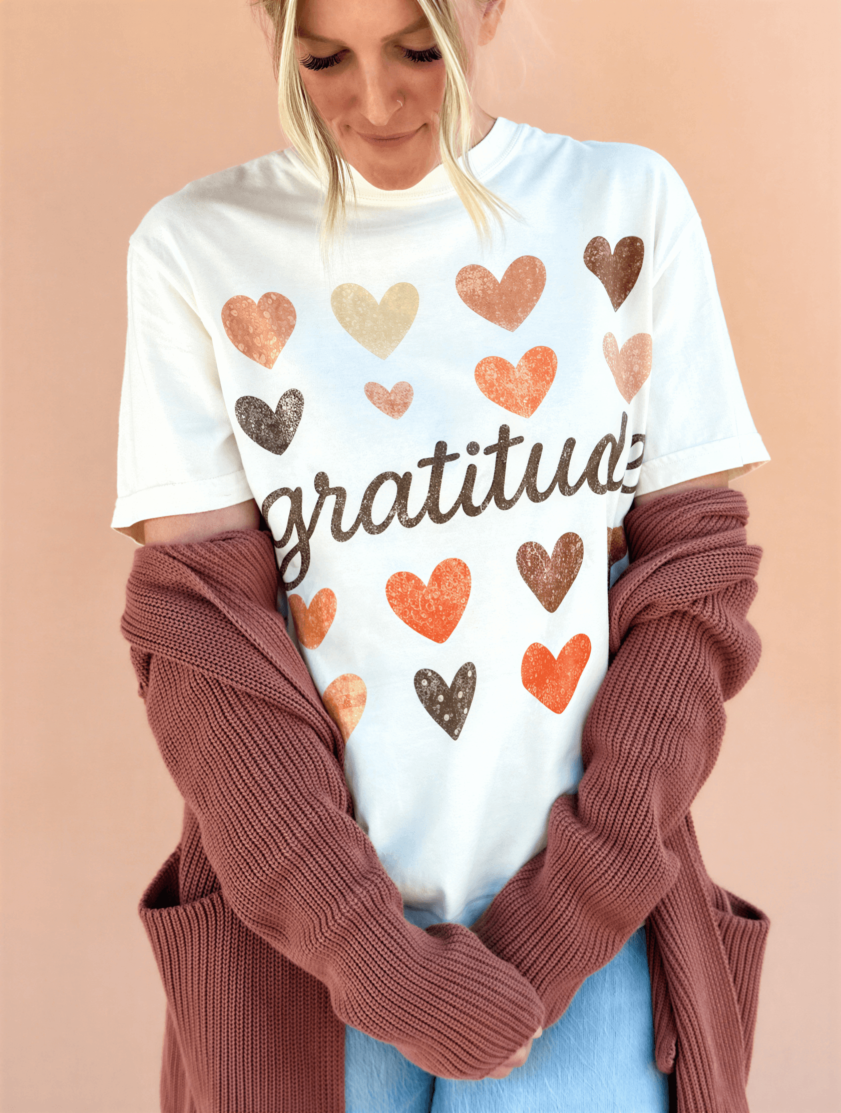 model wearing Fall Gratitude Tee