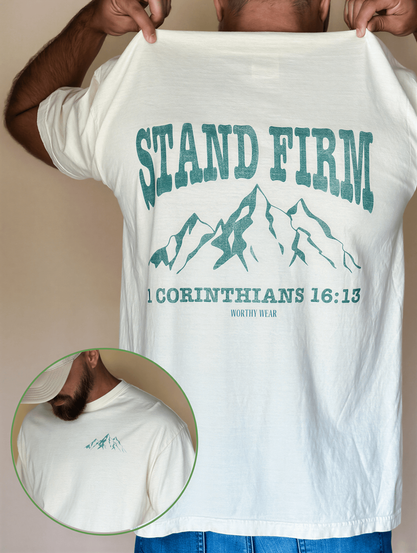 model wearing Stand Firm Tee