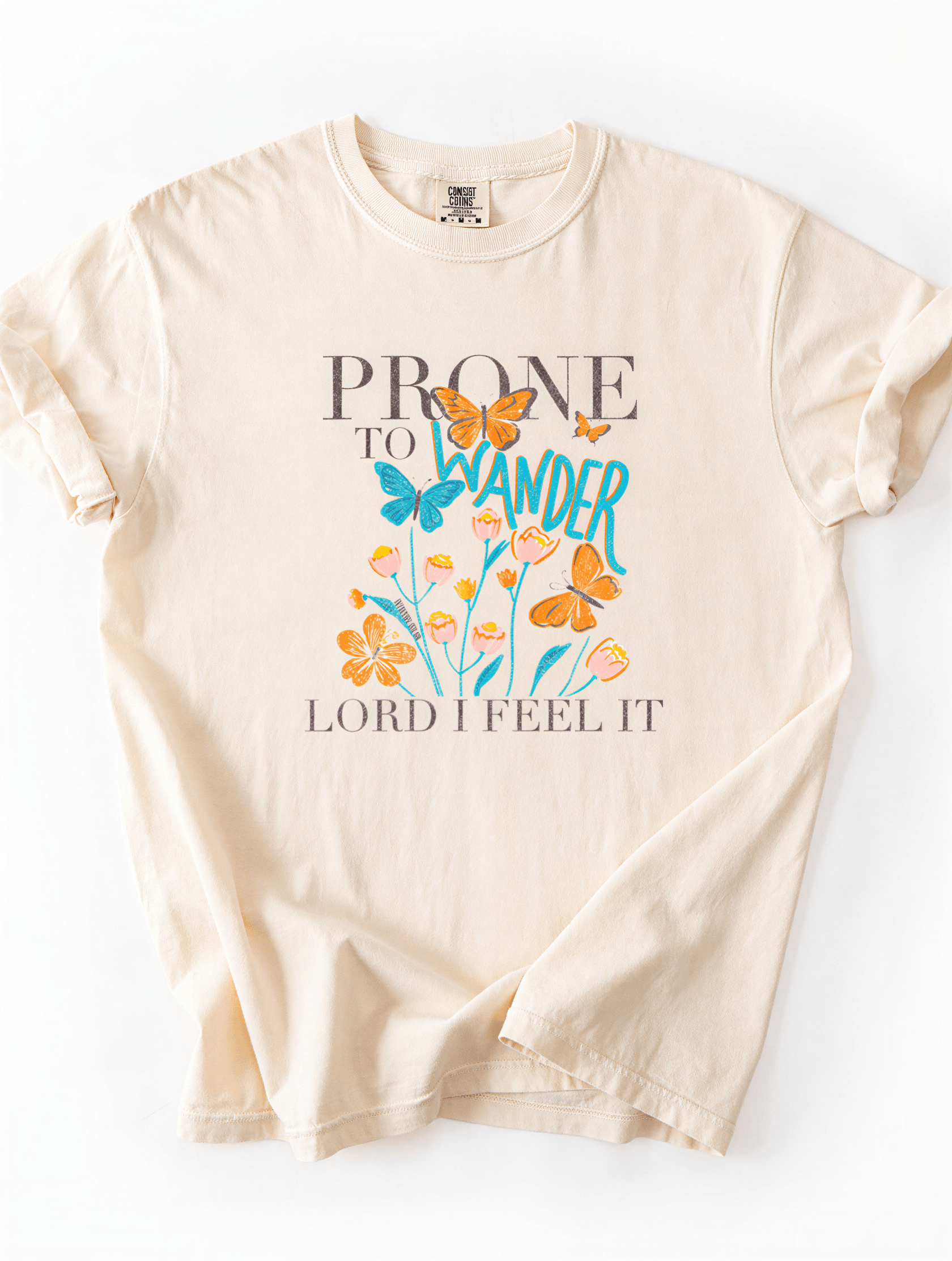 flat lay Prone To Wander Tee