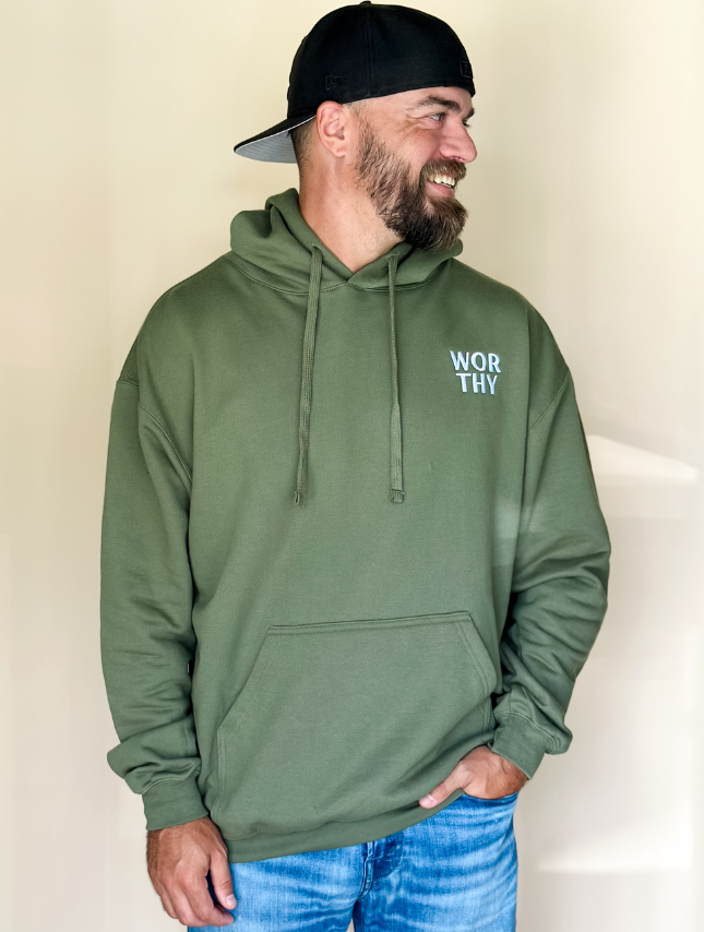 Worthy Embroidered Hoodie - Military Green