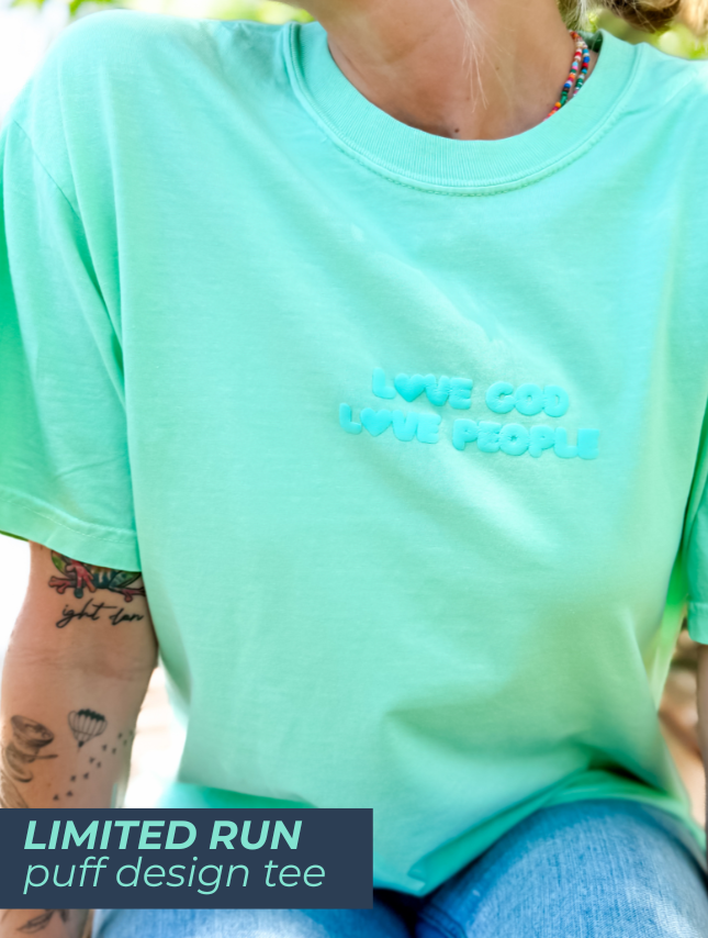 Love God Love People Puff Tee
