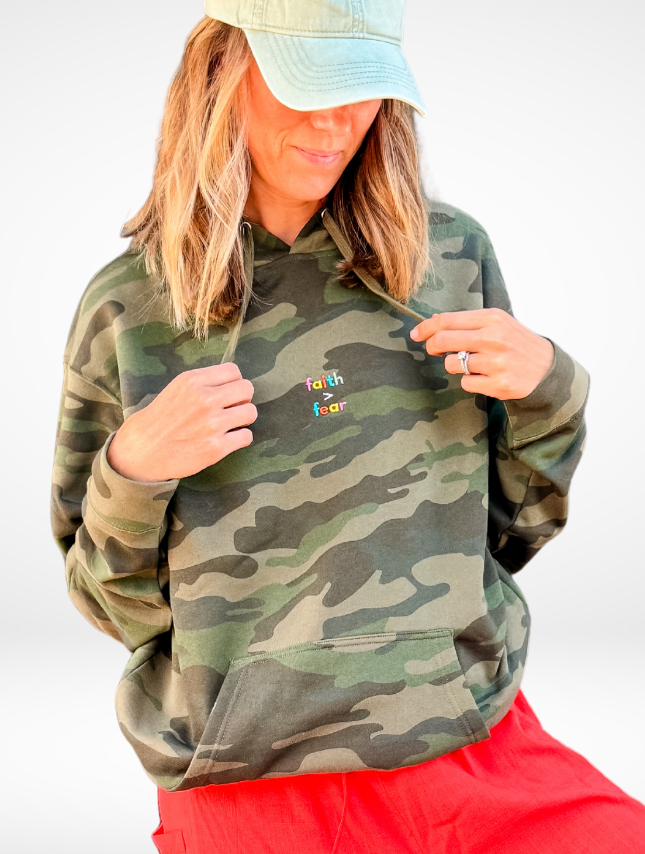 Faith > Fear Embroidered Hoodie