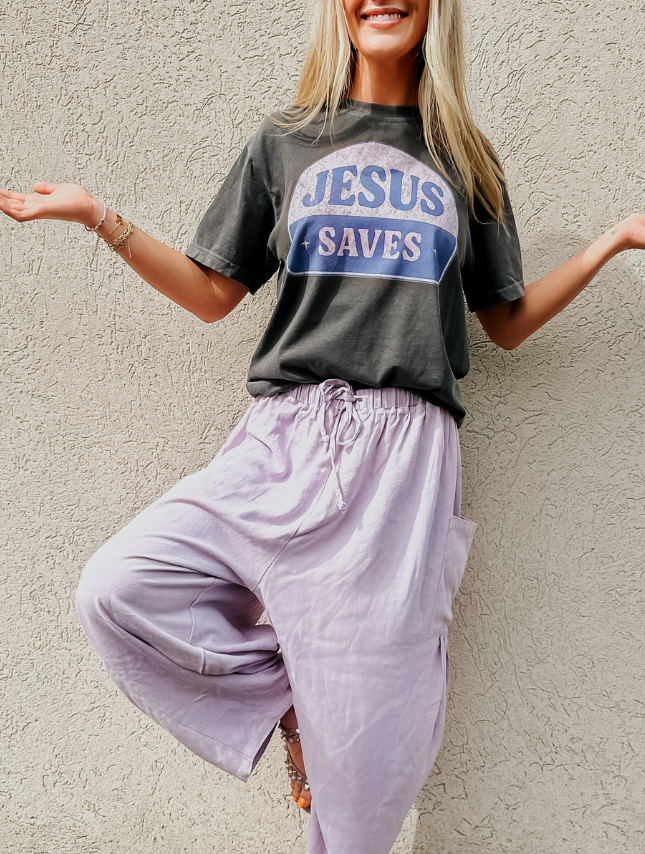 Retro Jesus Saves Tee