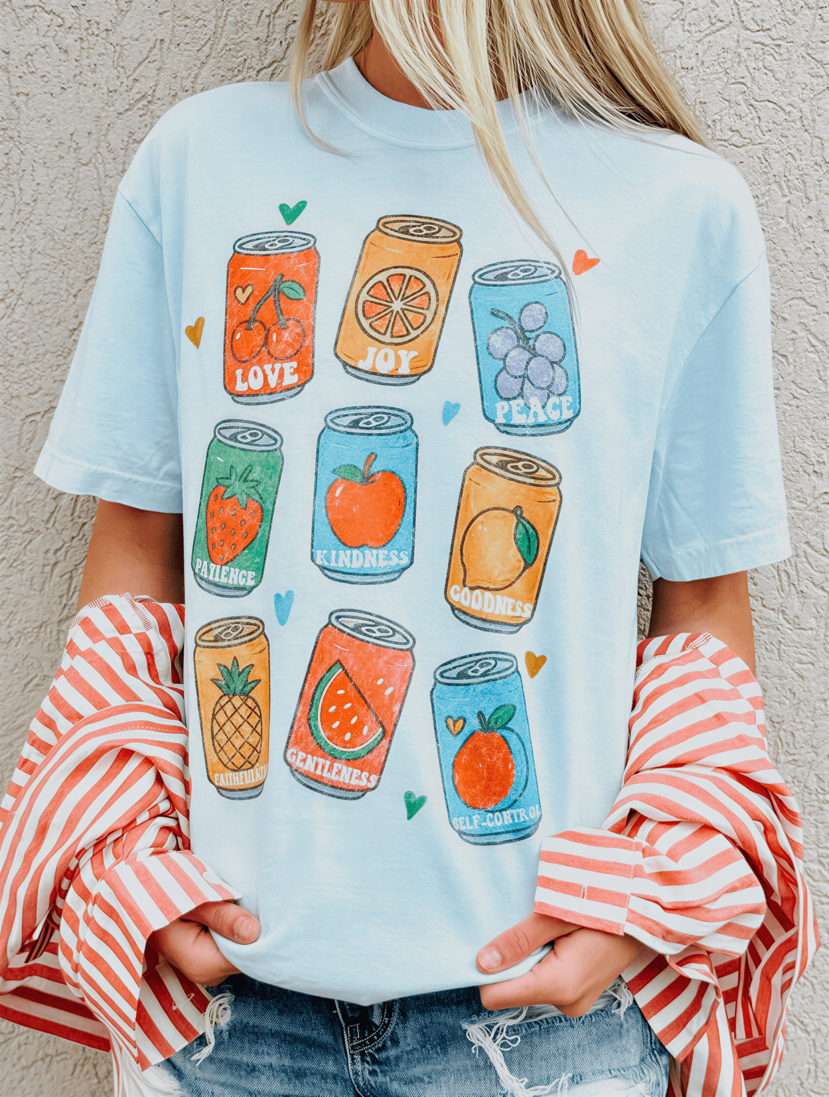 model wearing Flavor of Faith Tee