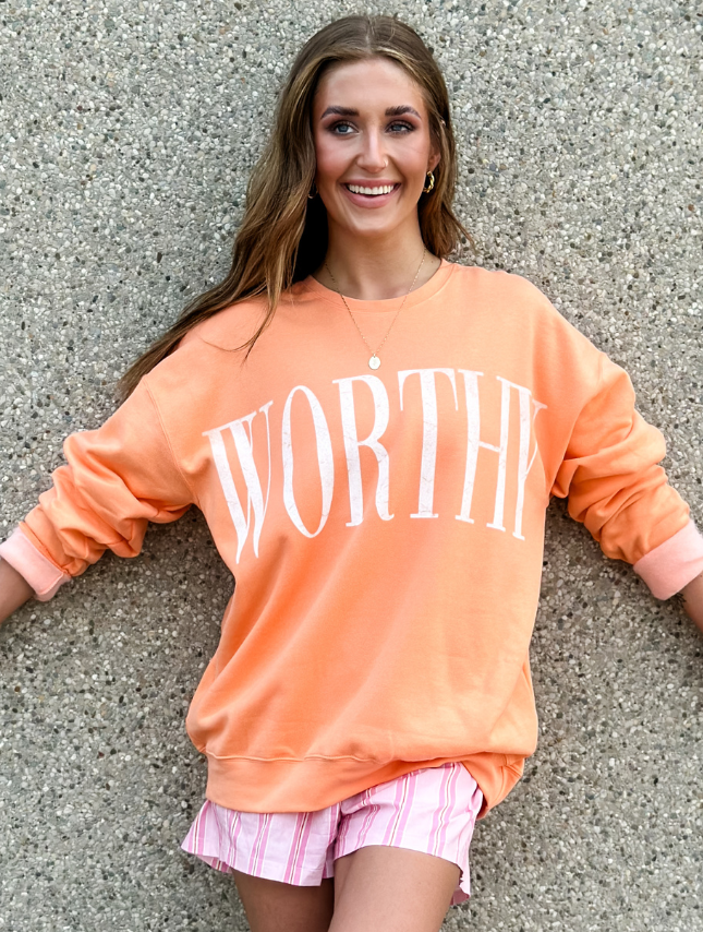 Worthy Sweatshirt - Bright Orange