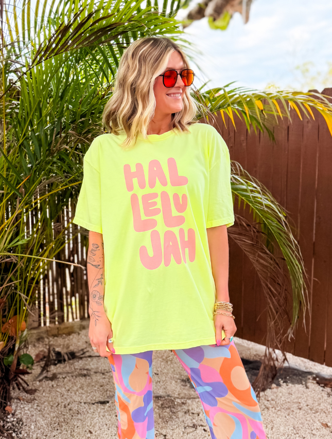 Hallelujah Neon Tee