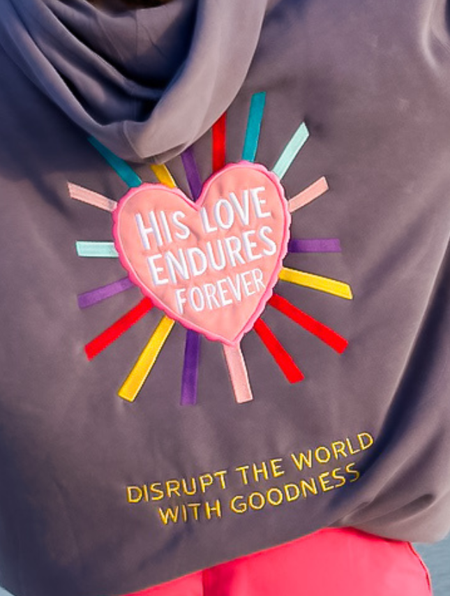 Disrupt The World Embroidered Hoodie
