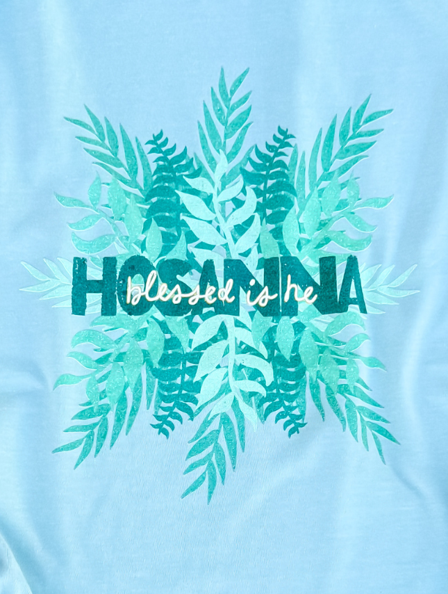 flat lay of Hosanna Tee