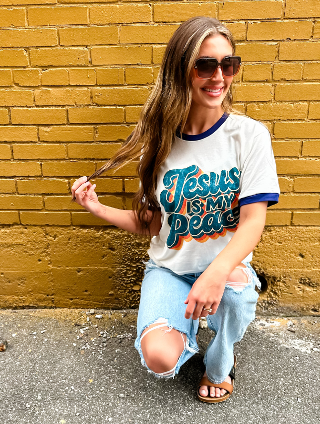 Jesus Is My Peace Ringer Tee