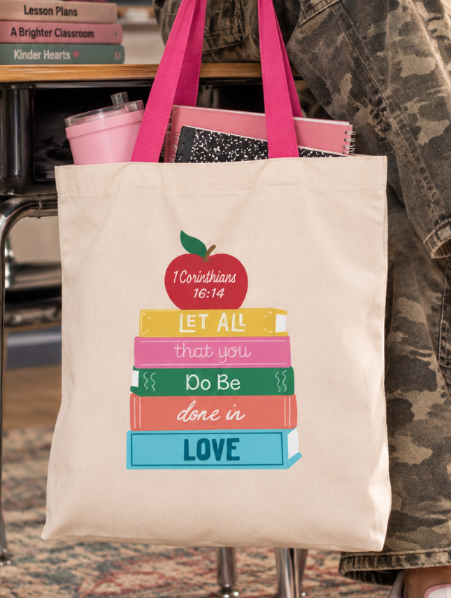 Love of a Teacher Tote Bag