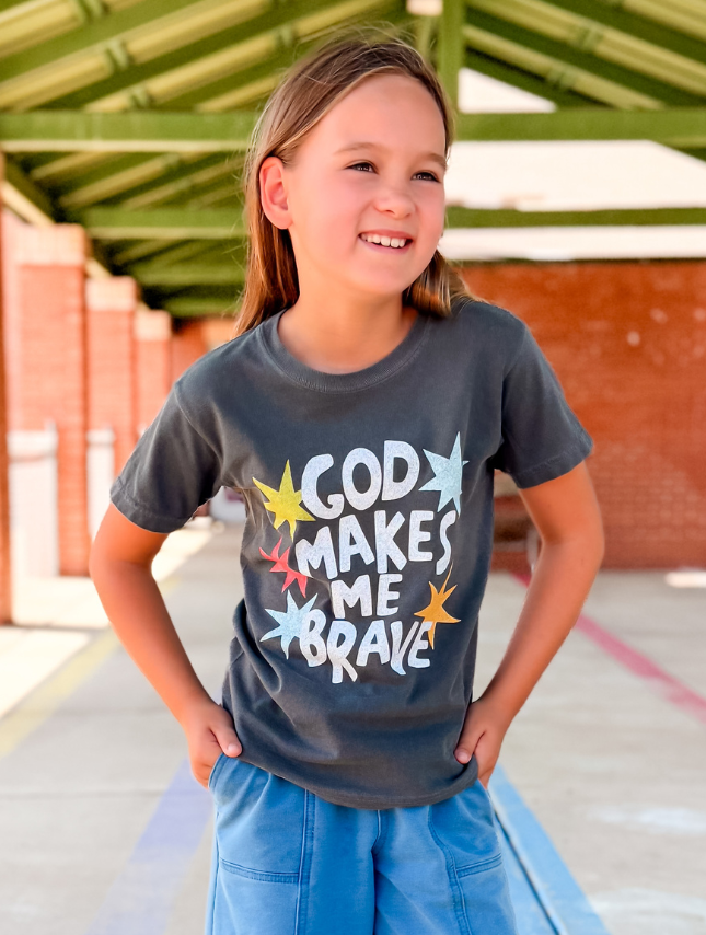 God Makes Me Brave - Youth Tee