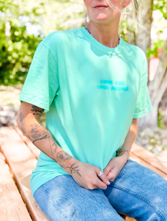Love God Love People Puff Tee