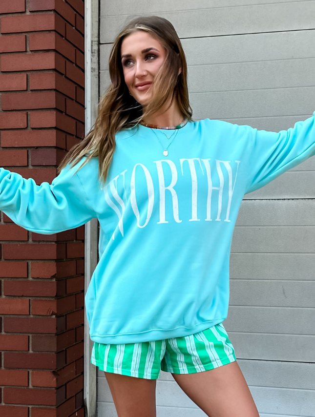 Worthy Sweatshirt - Bright Blue