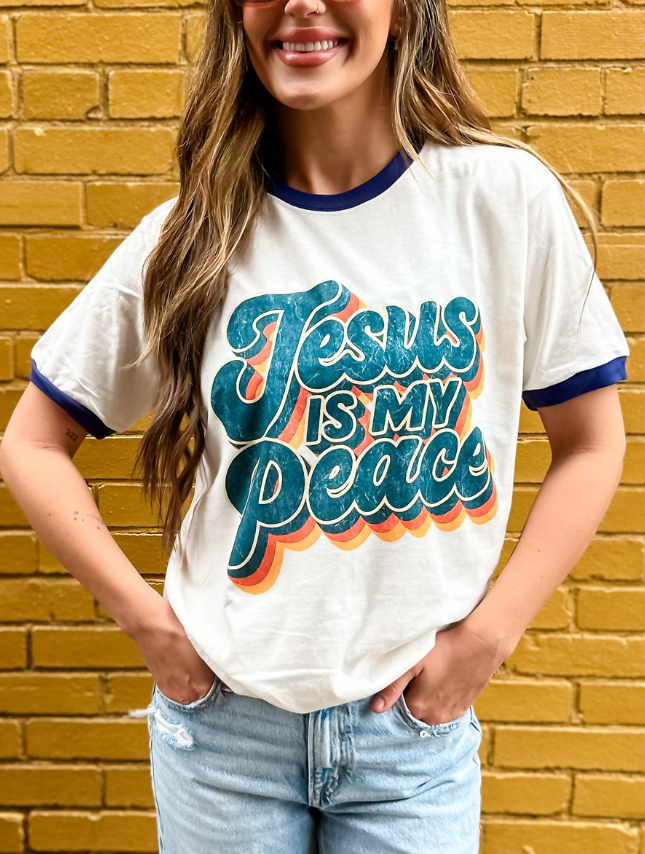 Jesus Is My Peace Ringer Tee
