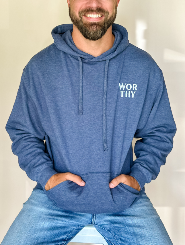 Worthy Embroidered Hoodie - Navy