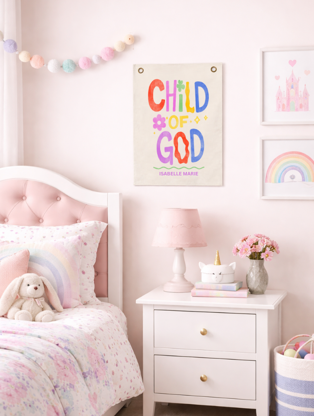child of god artwork in bedroom 