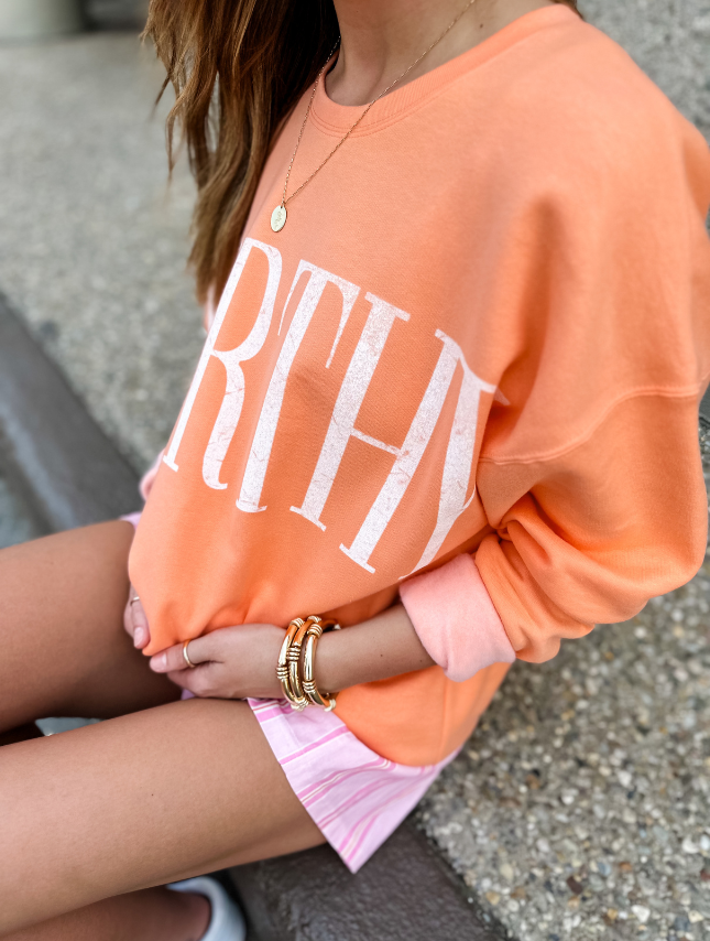Worthy Sweatshirt - Bright Orange
