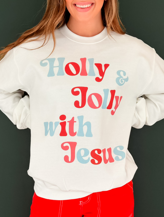 Holly Jolly with Jesus Sweatshirt
