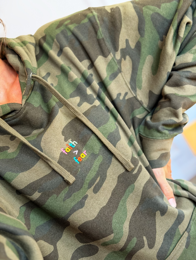 Faith > Fear Embroidered Hoodie