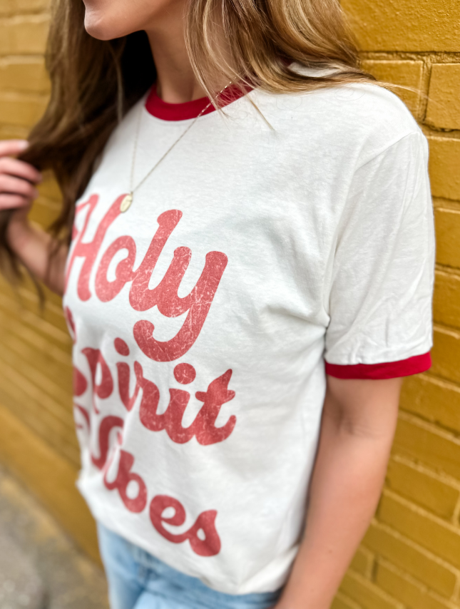 Holy Spirit Vibes Ringer Tee