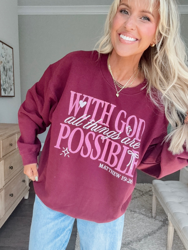 With God Sweatshirt - Nicole x Worthy Wear