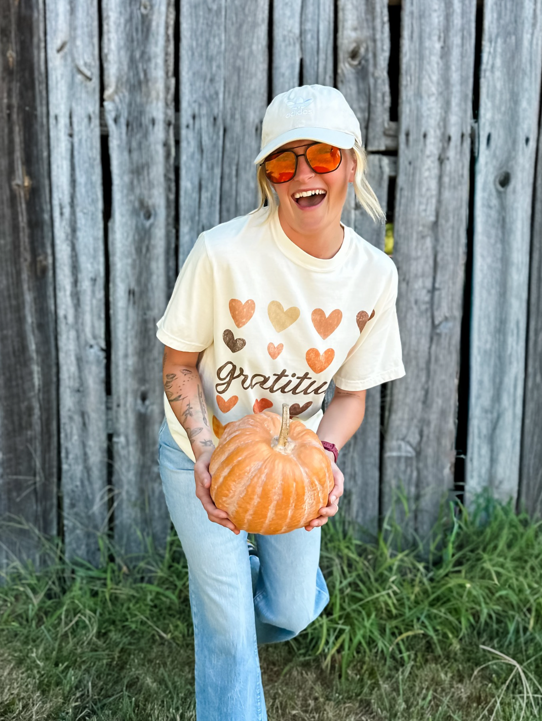 model wearing Fall Gratitude Tee