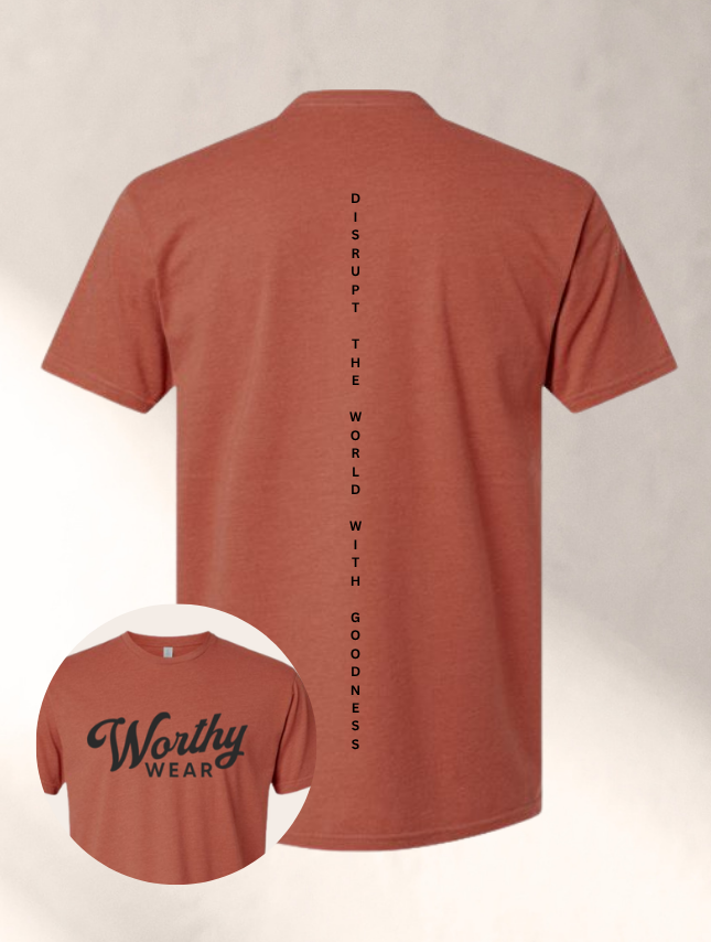 Worthy Disrupt Tee - Heather Redwood