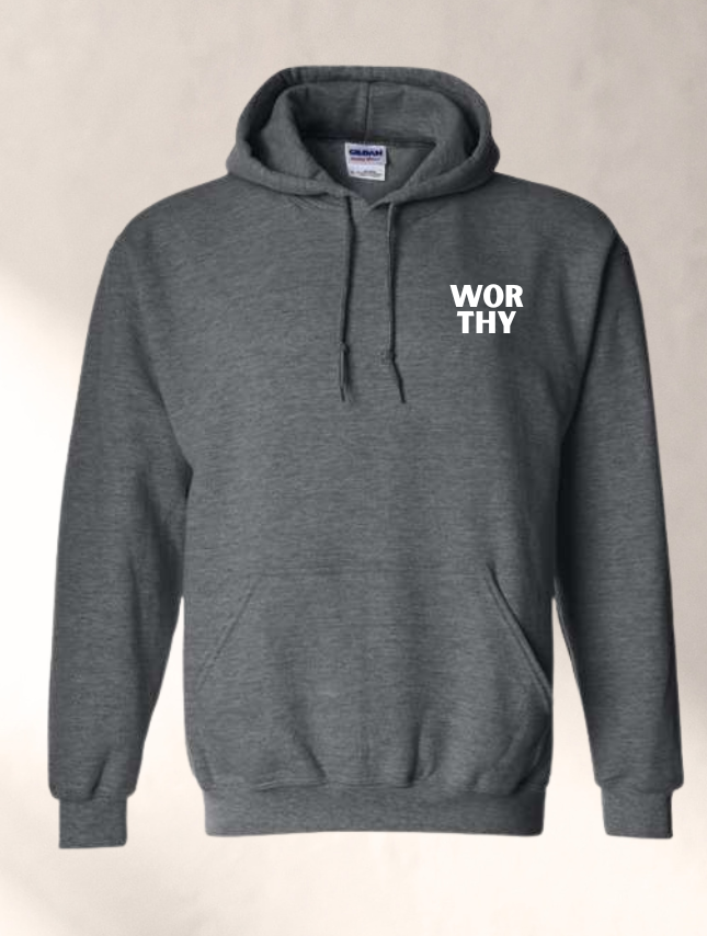 Worthy Embroidered Hoodie - Charcoal