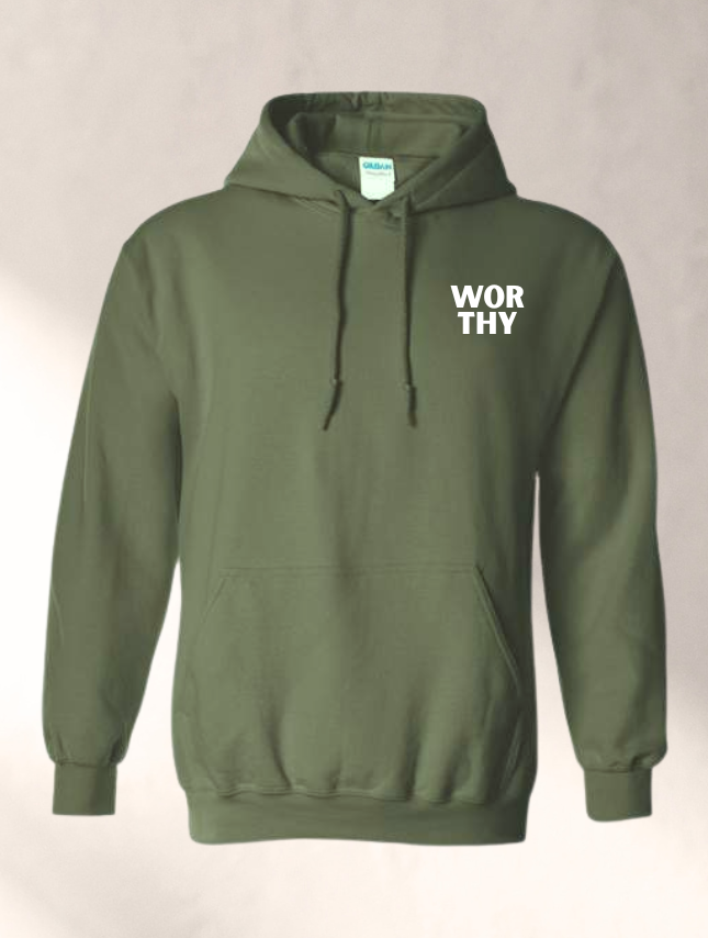 Worthy Embroidered Hoodie - Military Green