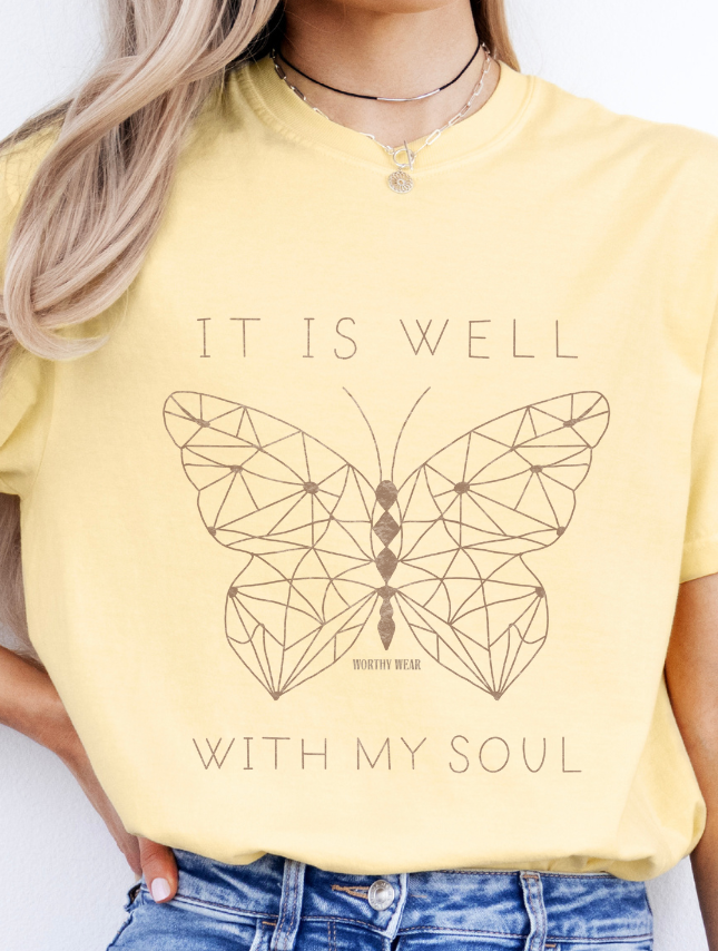 It Is Well Butterfly Tee