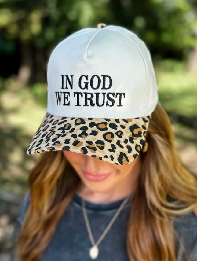 In God We Trust - Leopard Hat