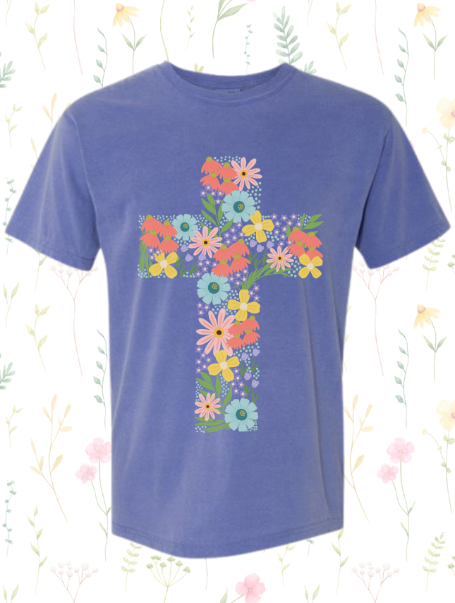 Floral Cross Tee