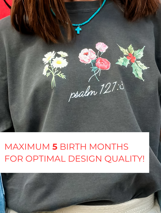 Custom Birth Flower Tee