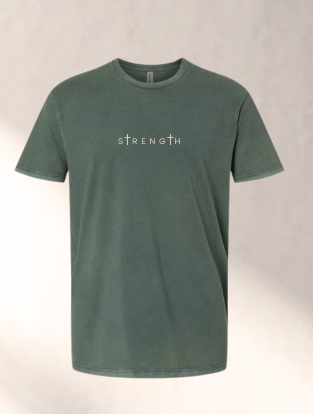 Embroidered Strength Soft Wash Tee